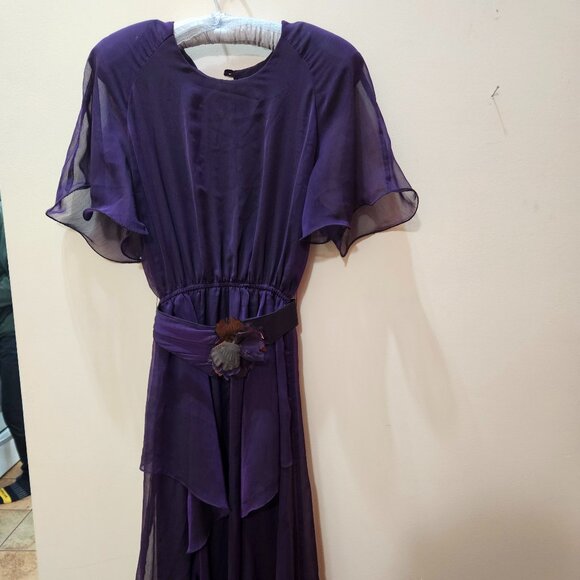 Vintage flowy purple dress - Picture 1 of 11